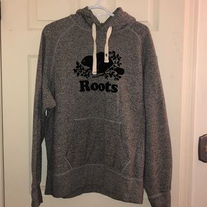 ROOTS salt & pepper hooded sweatshirt